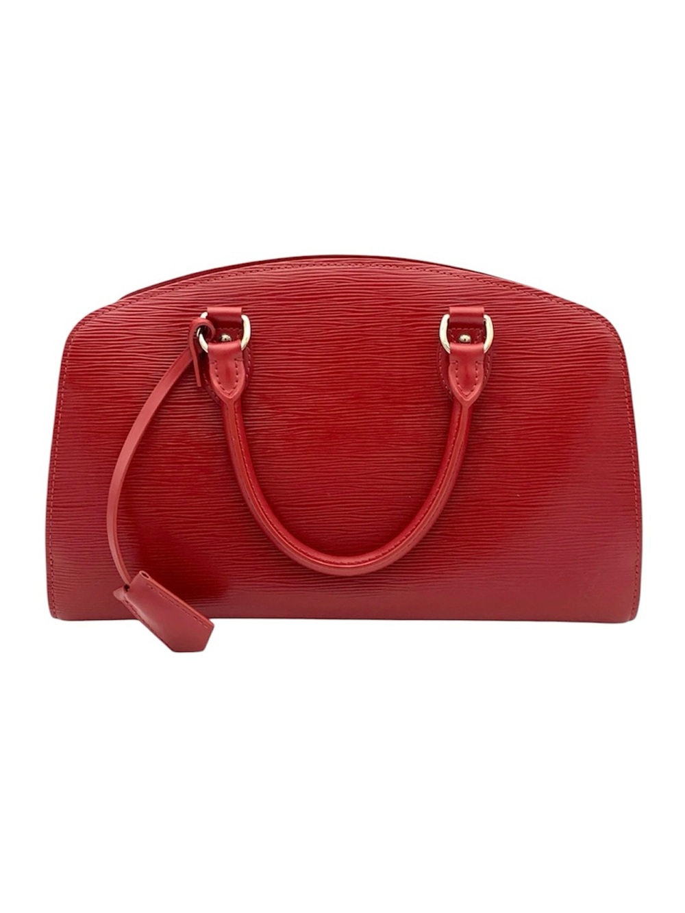 Louis Vuitton Epi Red Structured Leather Satchel Handbag